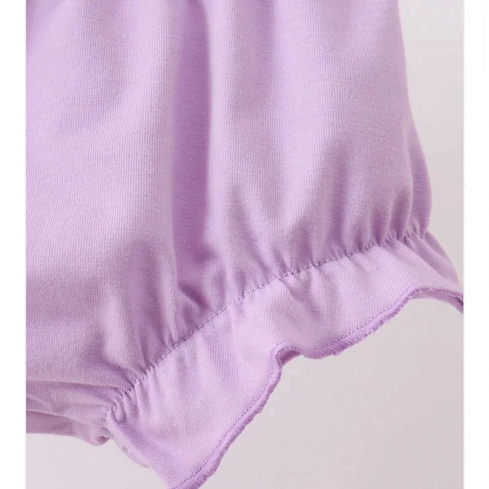 EMBROIDER OCTOPUS STARFISH PINK PLAID DRESS LAVENDER BLOOMER SET 12 24 2 3 4 5 6